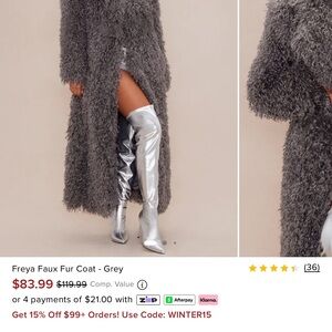 Fashion Nova Gray Teddy Jacket